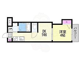AXIA M-City大阪瑞光 1DKの間取図画像