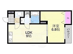 菅原1丁目ハイツ 1LDKの間取図画像