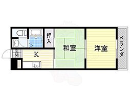 新菅原マンション 2Kの間取図画像