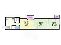 めぐみマンション 3Kの間取図画像