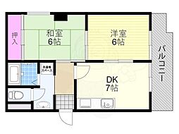 野本ビル 2DKの間取図画像