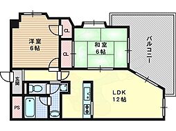 フェリカ三幸 2LDKの間取図画像