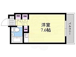 メゾン第5新大阪 ワンルームの間取図画像