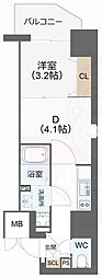 ArtizA新大阪D.C. 1DKの間取図画像
