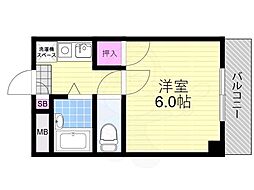 MTハイム 1Kの間取図画像