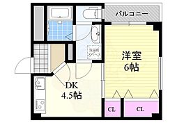 新大阪和光ビル 1DKの間取図画像