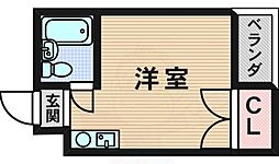 ロフティアワジ1 ワンルームの間取図画像