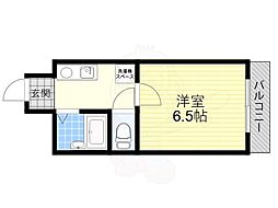 ホリック1 1Kの間取図画像