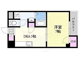 プランドールサカエ2 1DKの間取図画像