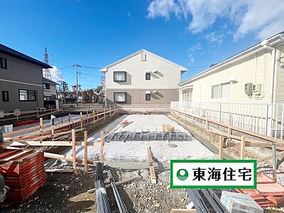 外観：（現地写真）完成に向けて建築が進んでおります！同社施工の完成物件の見学も可能です。