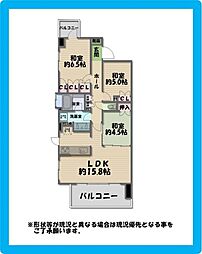 プラウド仙台台原 3LDKの間取図画像