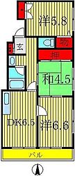 フローレンスFD 3DKの間取図画像