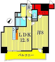 つくばエクスプレス 流山おおたかの森駅 徒歩1分の賃貸マンション 6階1LDKの間取り