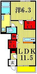 つくばエクスプレス 流山セントラルパーク駅 徒歩7分の賃貸マンション 1階1LDKの間取り