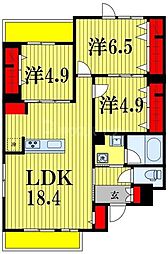 つくばエクスプレス 流山セントラルパーク駅 徒歩16分の賃貸アパート 1階3LDKの間取り
