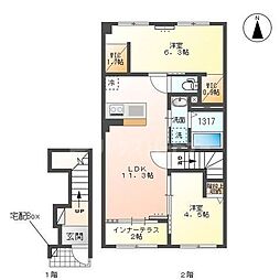 Glanz -グランツ- 2LDKの間取図画像