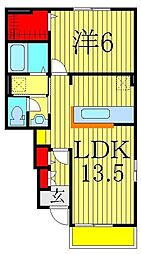 サニーメゾン 1LDKの間取図画像