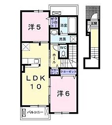 コリーナ 1LDKの間取図画像