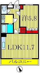 ラディッシュ6 1LDKの間取図画像