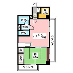 TERANJIA 1SLDKの間取図画像