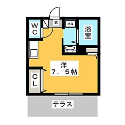 エクリプス練馬 ワンルームの間取図画像