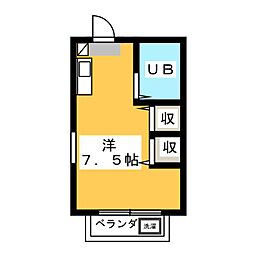 ファーランジュ中村橋 ワンルームの間取図画像