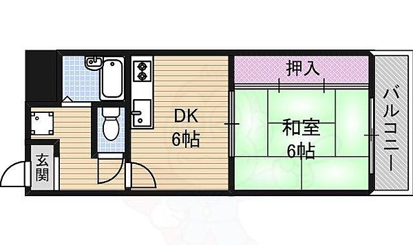 JLビル都島 ｜大阪府大阪市都島区高倉町２丁目(賃貸マンション1DK・3階・31.95㎡)の写真 その2