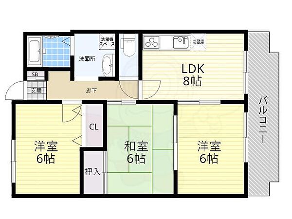 エトワール池田 ｜大阪府大阪市城東区関目５丁目(賃貸マンション3LDK・2階・60.00㎡)の写真 その2