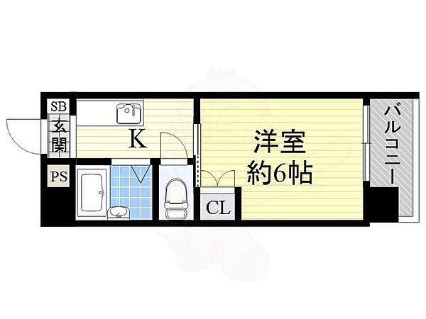 大阪府大阪市旭区大宮１丁目(賃貸マンション1K・4階・16.47㎡)の写真 その2