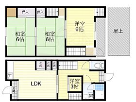 大阪府大阪市都島区毛馬町４丁目（賃貸テラスハウス3LDK・1階・90.54㎡） その2