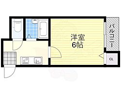 Osaka Metro長堀鶴見緑地線 京橋駅 徒歩3分の賃貸マンション 2階1Kの間取り