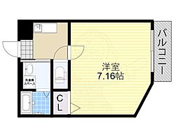 Osaka Metro今里筋線 清水駅 徒歩5分の賃貸アパート 2階1Kの間取り