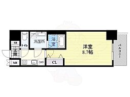 Osaka Metro長堀鶴見緑地線 京橋駅 徒歩10分の賃貸マンション 5階1Kの間取り