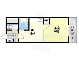雅叙園ハイツ 1DKの間取図画像