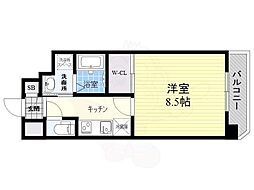 PARKHILLS都島縁 1Kの間取図画像