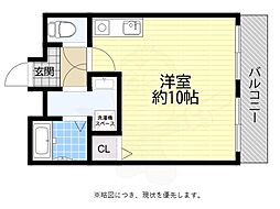 ドリームアサヒ ワンルームの間取図画像
