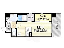 Live Flat都島 1LDKの間取図画像