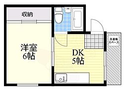 マンション君 1DKの間取図画像