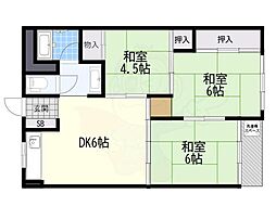 高倉第三コーポ 3DKの間取図画像
