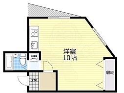 エムズ大宮 ワンルームの間取図画像