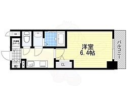 エスリード京橋 1Kの間取図画像
