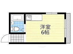 プランドール清水 ワンルームの間取図画像