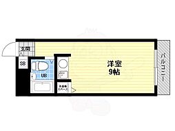 ワットハイム都島 ワンルームの間取図画像