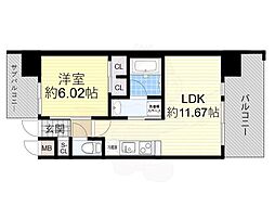 THEPHOERME城北公園 1LDKの間取図画像