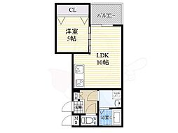 ライトハウス城北 1LDKの間取図画像