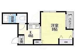 田中ビル 1Kの間取図画像