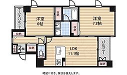 リア成育 2LDKの間取図画像