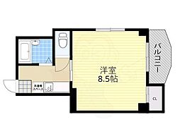 ベローナ・コート 1Kの間取図画像