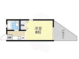 サンライフ都島 1Kの間取図画像