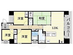 レジディア都島1 4LDKの間取図画像